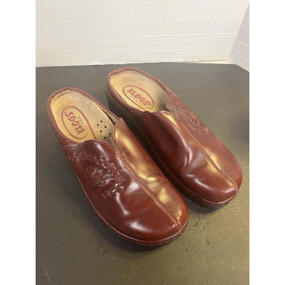 Klogs Womens Shoes 8.5 Comfortable Healthcare Nursing Walking Shoes Burgundy
